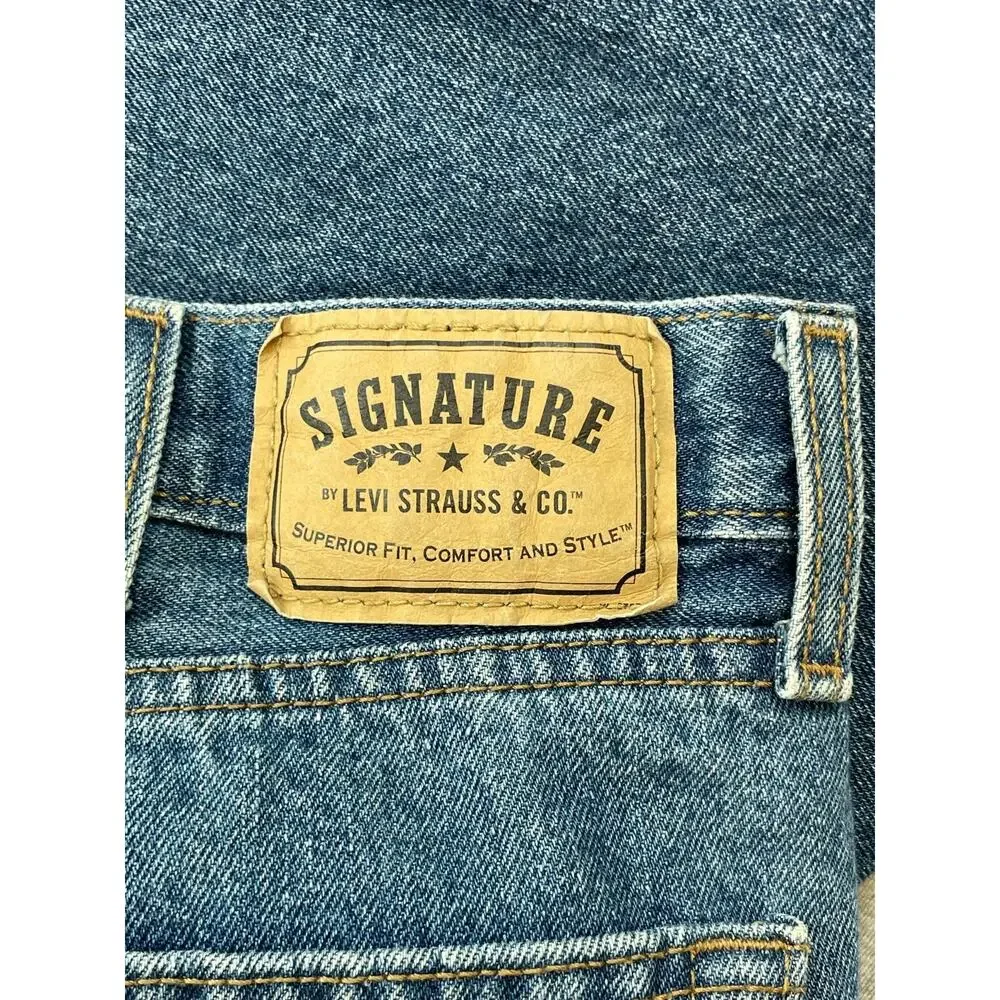 Levis Jeans‎ Mens 40 x 32 Blue 100% Cotton Signature Regular Straight